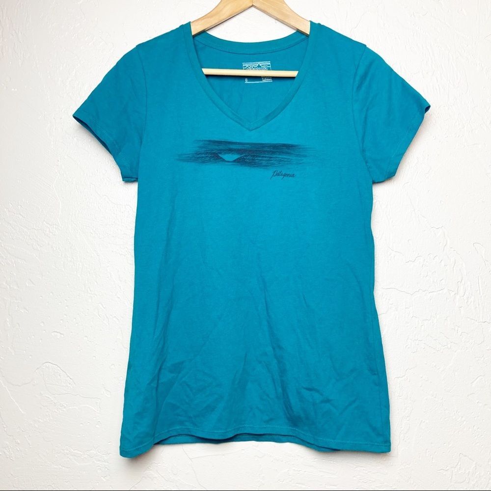 Patagonia organic cotton Vneck tee size small